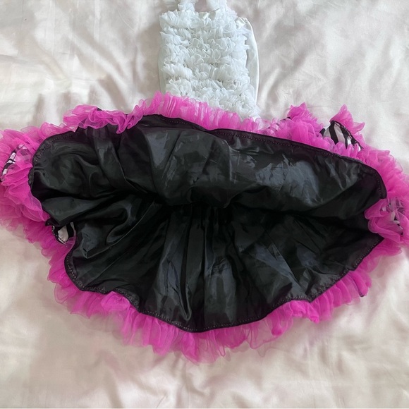 Boutique Black&White Zebra Satin Ruffle Skirt Set - Picture 4 of 9